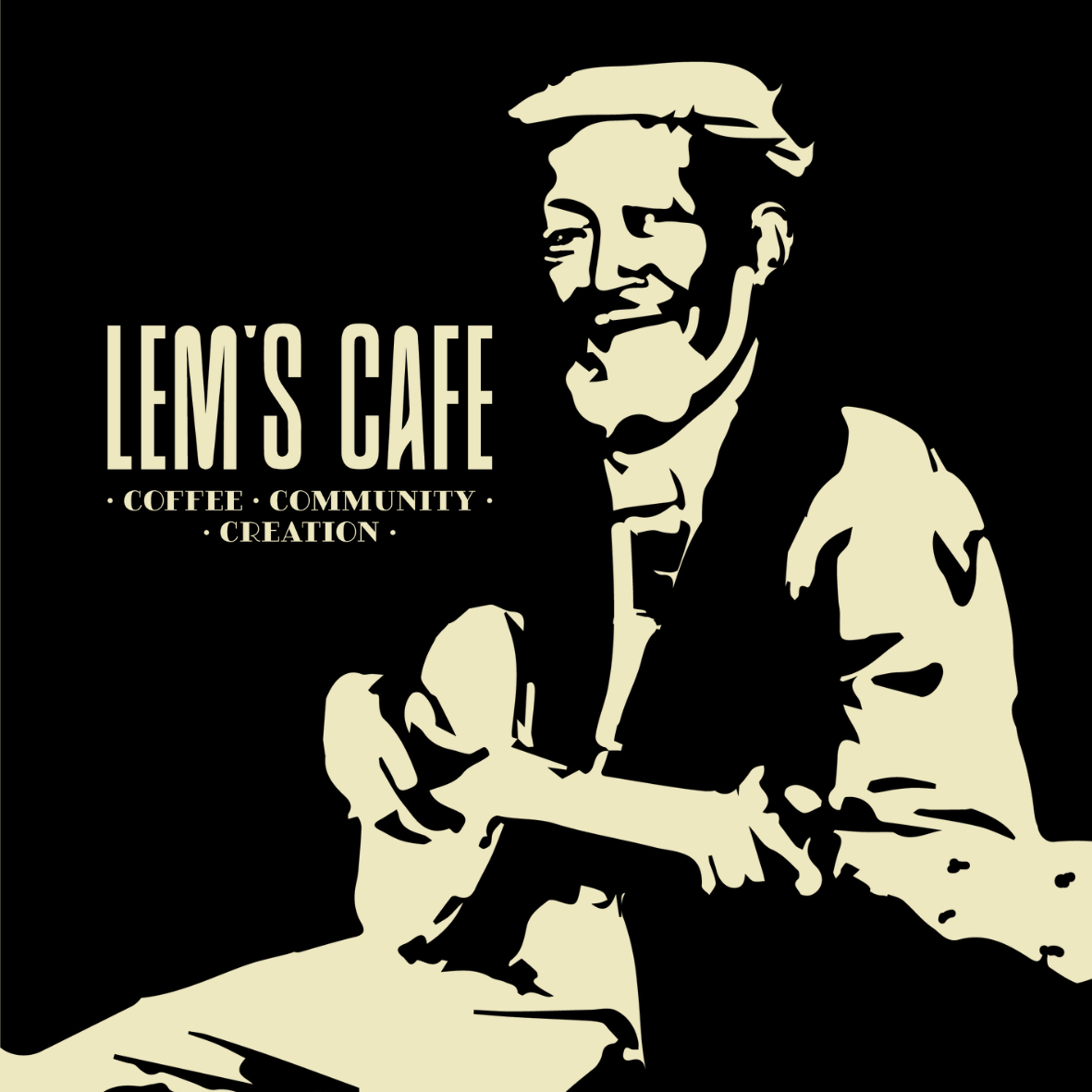 Lems Cafe Sticker_Tagline_eee8c1